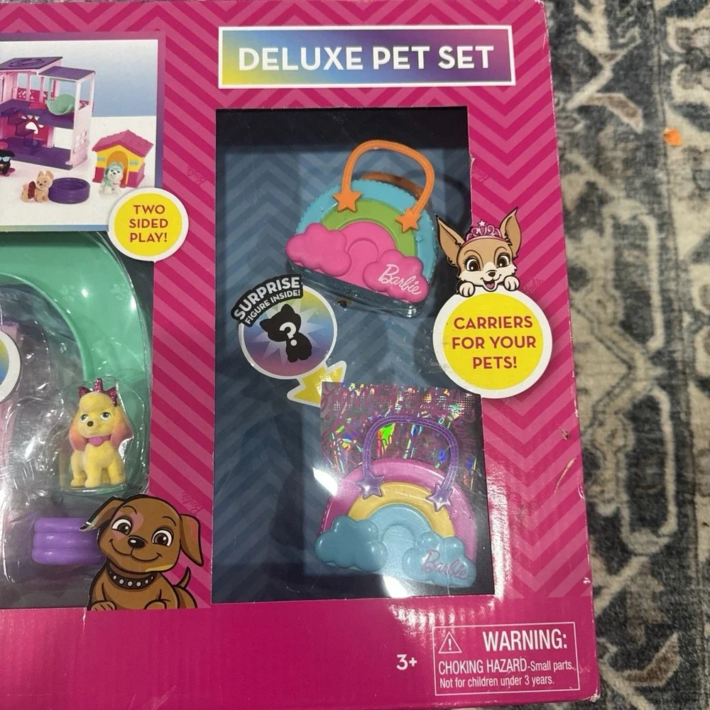 Barbie Deluxe Pet Set 17 Piece Just Play Puppy Toy 63375 NIB Brand New